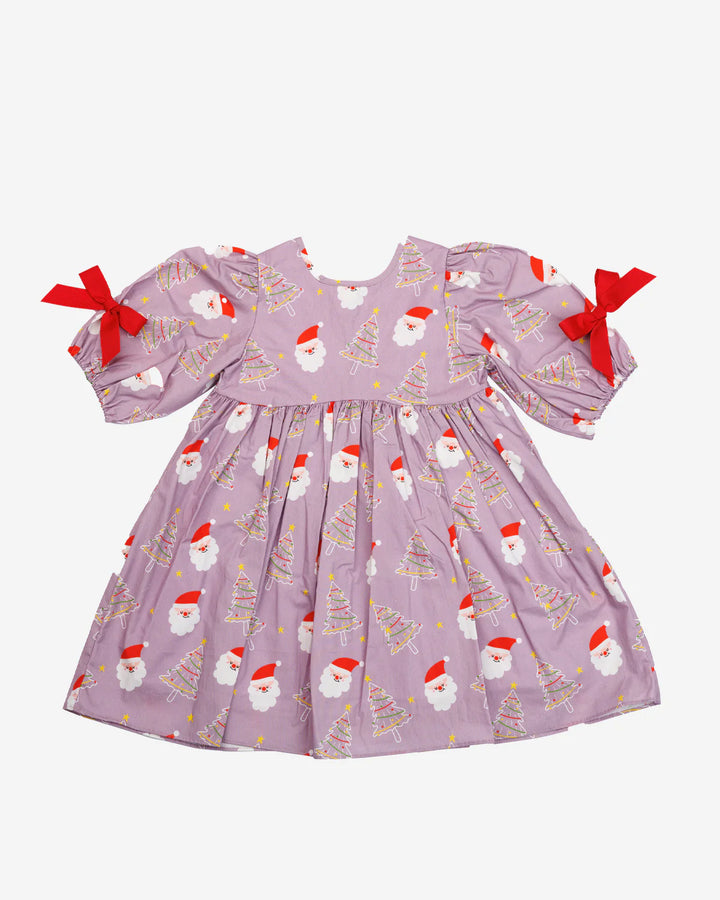 Printed Balloon Dress - Santas