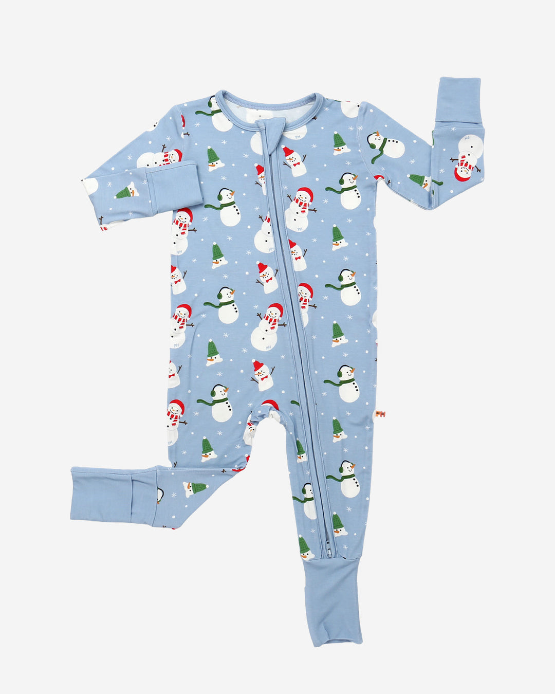 BB Long Sleeve Zipper Romper | Snowman - Petite Hailey