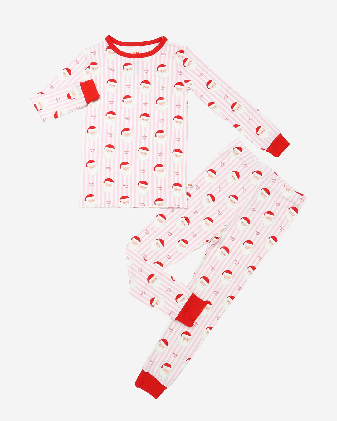 BB Long Sleeve Pants Set | Pink Santa - Petite Hailey