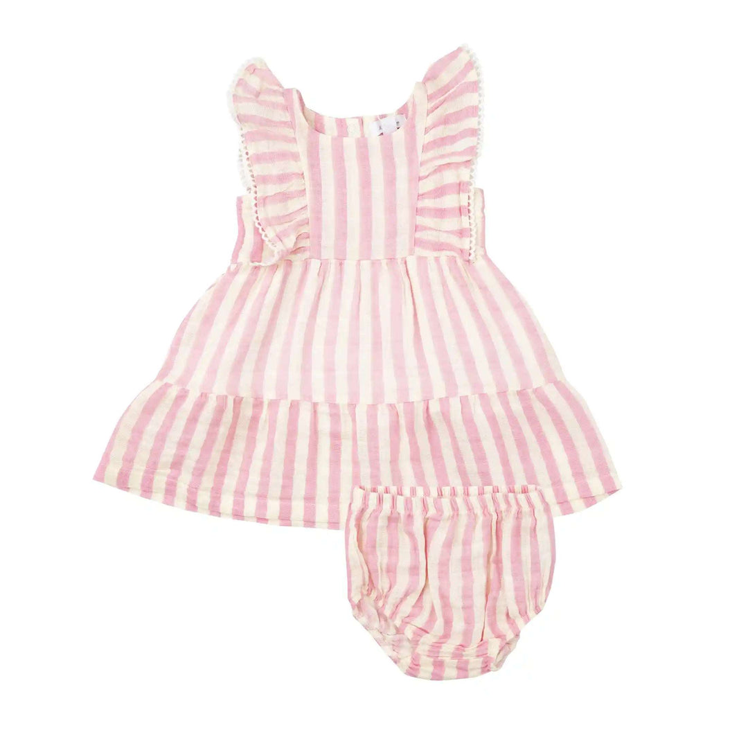 Pink Stripe Picot Trim Dress + Bloomer Angel Dear 6-12M   [variant_option4] [variant_option5] [variant_option6] [variant_option7] [variant_option8] [variant_option9] 1