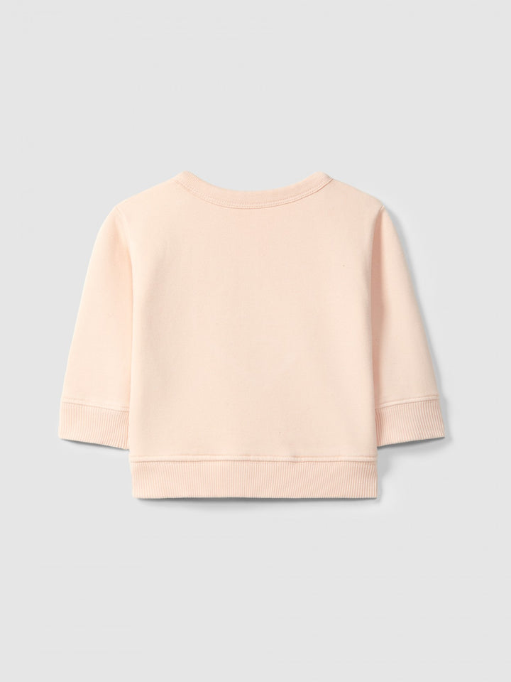 Heart Applique Sweatshirt - Pink
