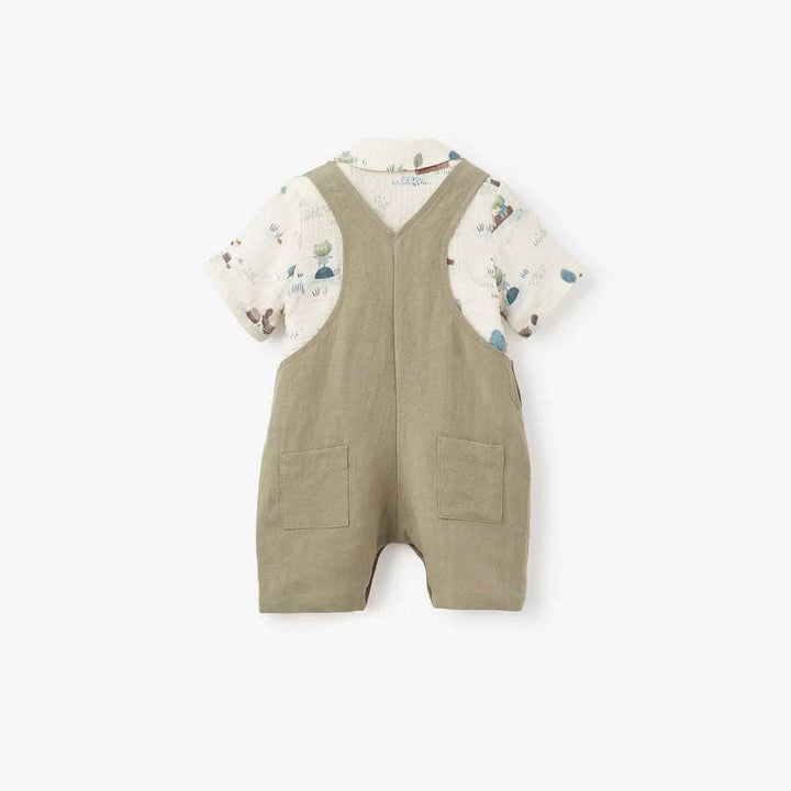 Pond Friends Organic Muslin Camp Shirt & Linen Overall Shorts Elegant Baby    [variant_option4] [variant_option5] [variant_option6] [variant_option7] [variant_option8] [variant_option9] 3