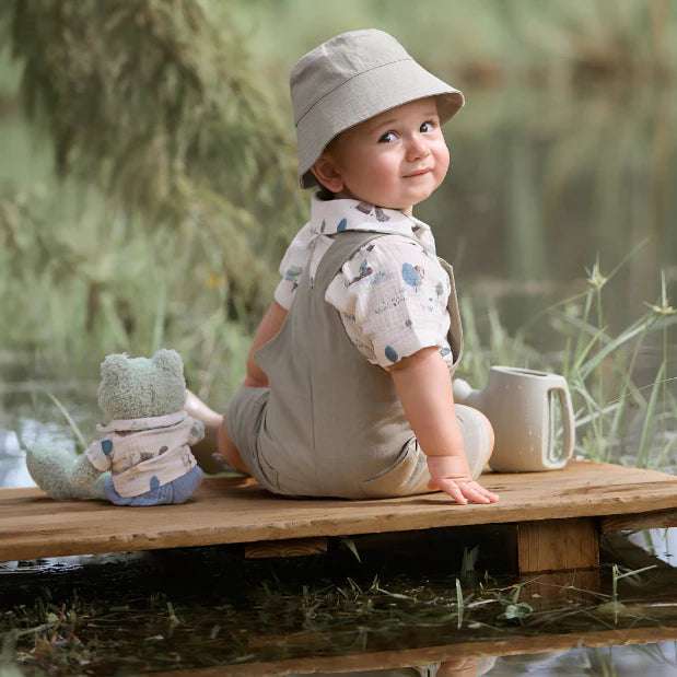 Pond Friends Organic Muslin Camp Shirt & Linen Overall Shorts Elegant Baby    [variant_option4] [variant_option5] [variant_option6] [variant_option7] [variant_option8] [variant_option9] 5