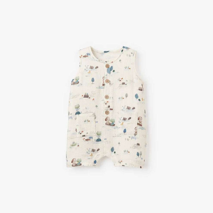 Pond Friends Organic Sleeveless Shortall Elegant Baby 3-6M   [variant_option4] [variant_option5] [variant_option6] [variant_option7] [variant_option8] [variant_option9] 1