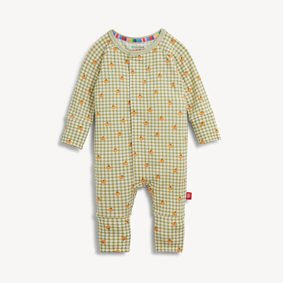 Pumpkin Plaid Modal Magnetic Convertible Coverall