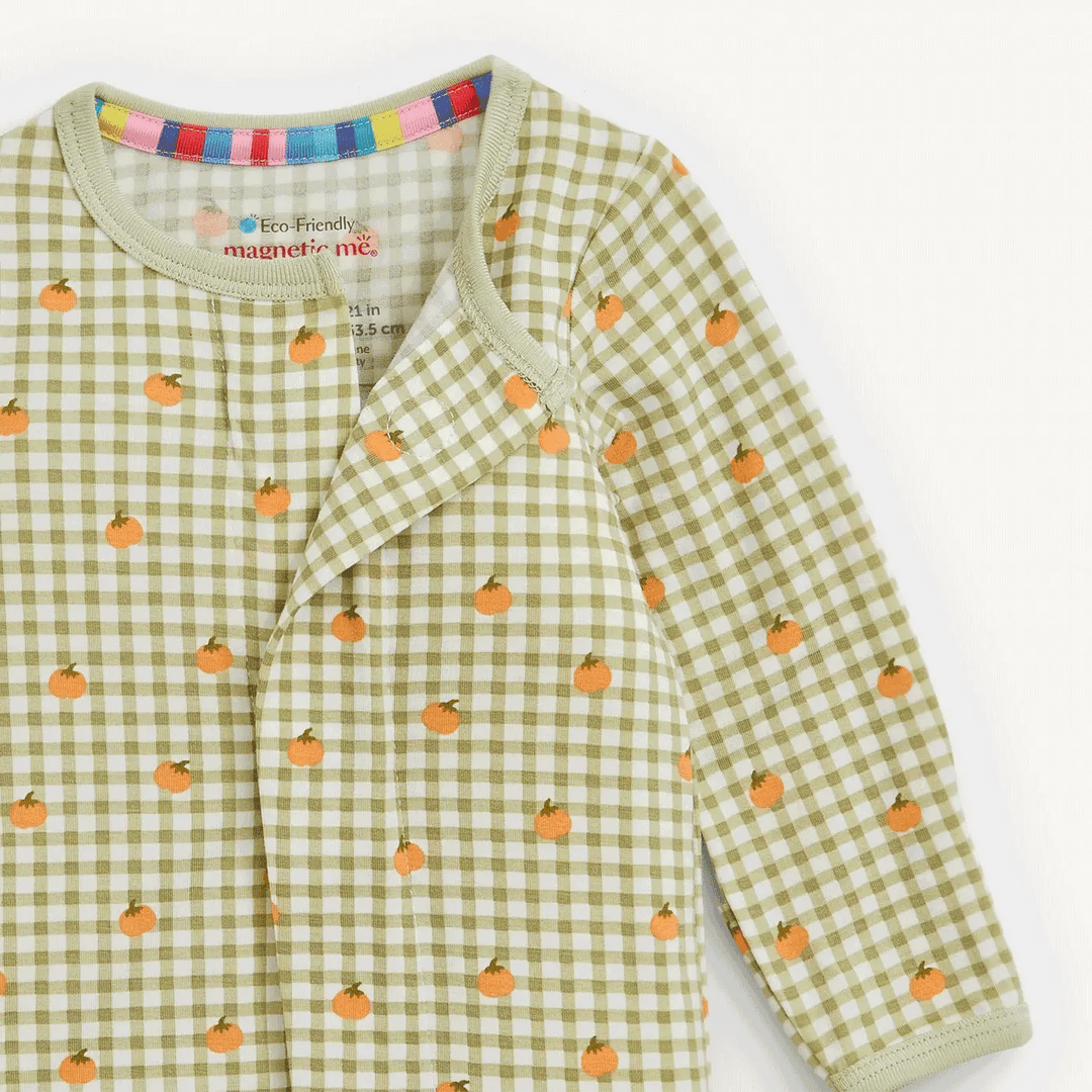 Pumpkin Plaid Modal Magnetic Footie
