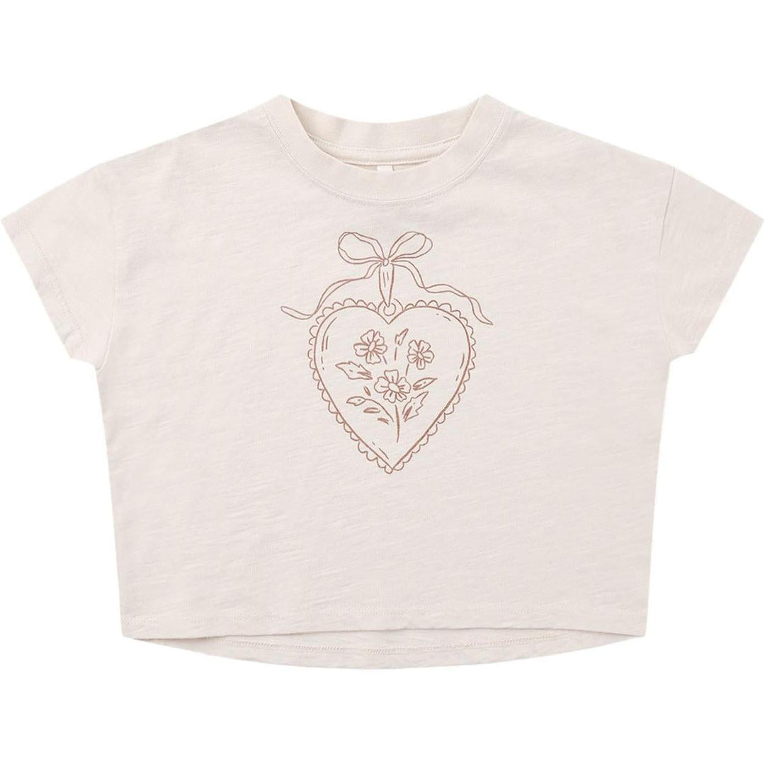Boxy Tee || Heart Locket