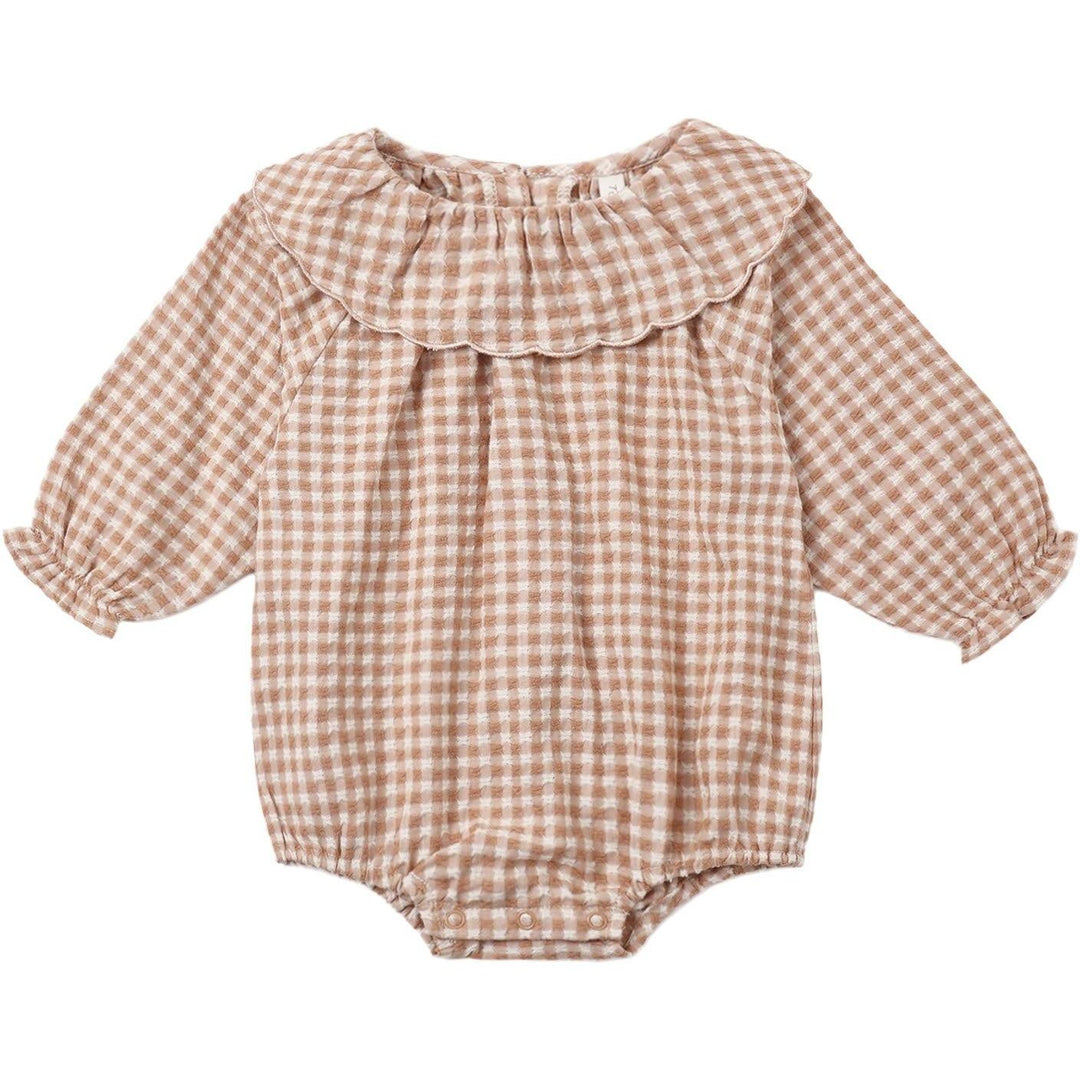 Colette Romper || Fawn Gingham