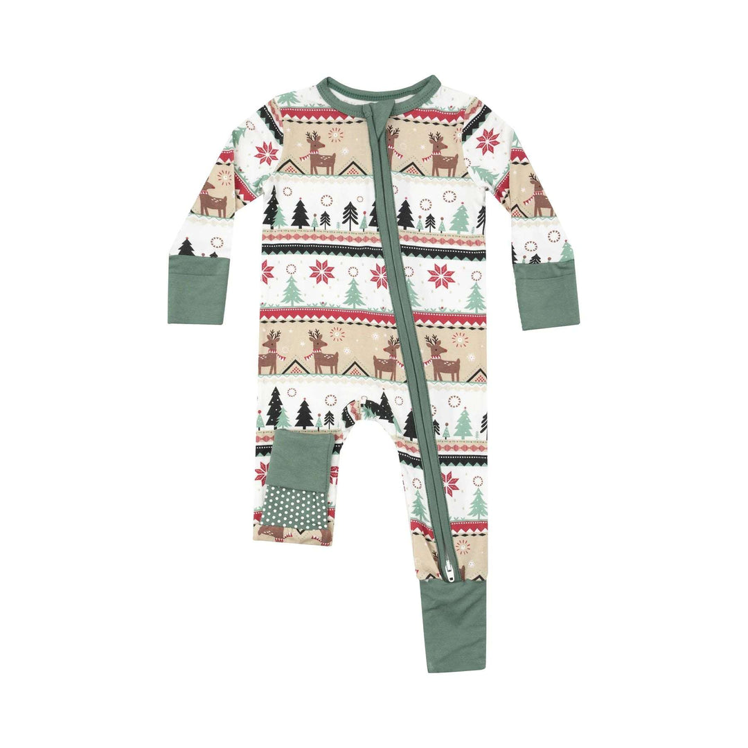 Reindeer Fair Isle Zipper Romper Angel Dear 0-3M   [variant_option4] [variant_option5] [variant_option6] [variant_option7] [variant_option8] [variant_option9] 1