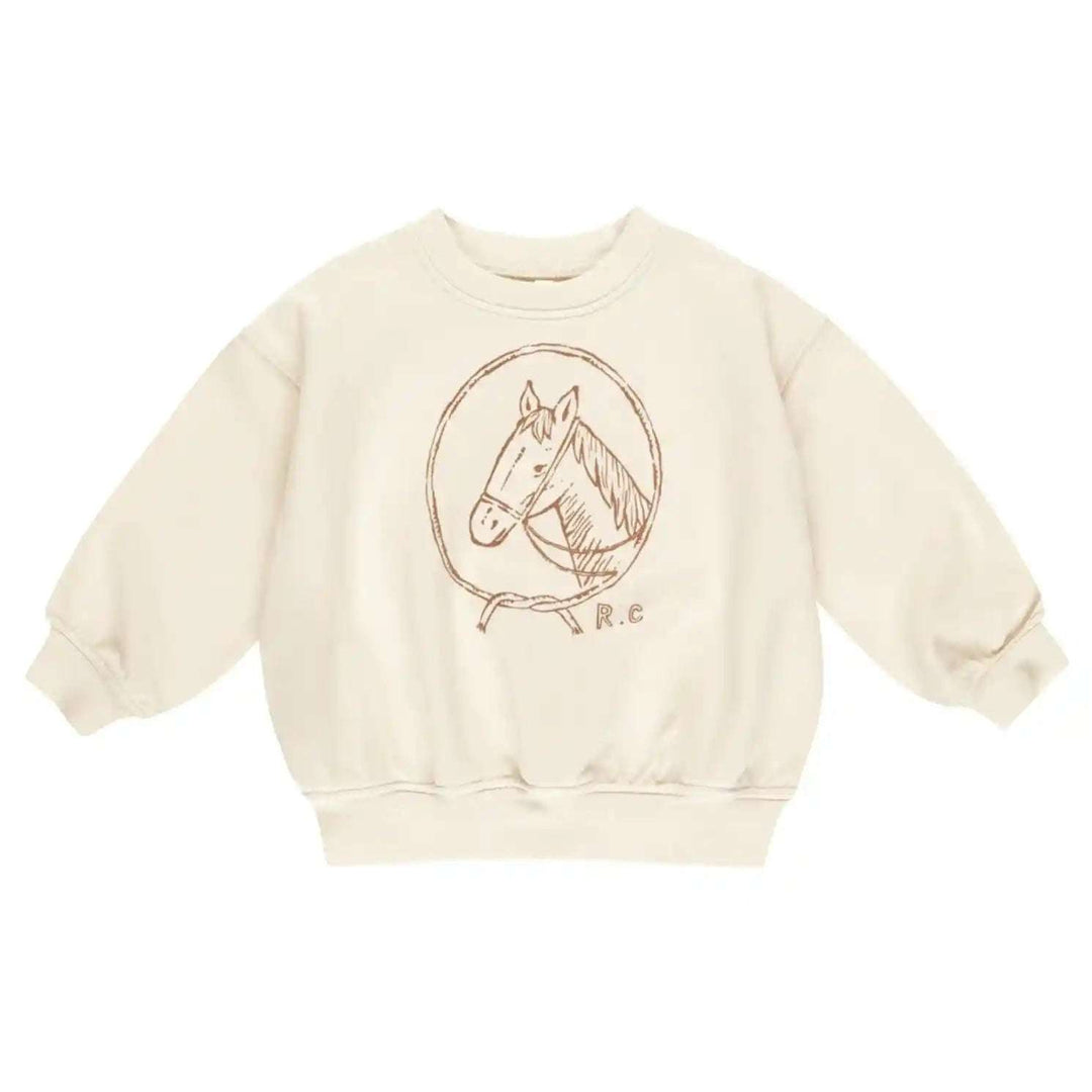 Relaxed Sweatshirt - Horse Rylee + Cru 3-6M   [variant_option4] [variant_option5] [variant_option6] [variant_option7] [variant_option8] [variant_option9] 1