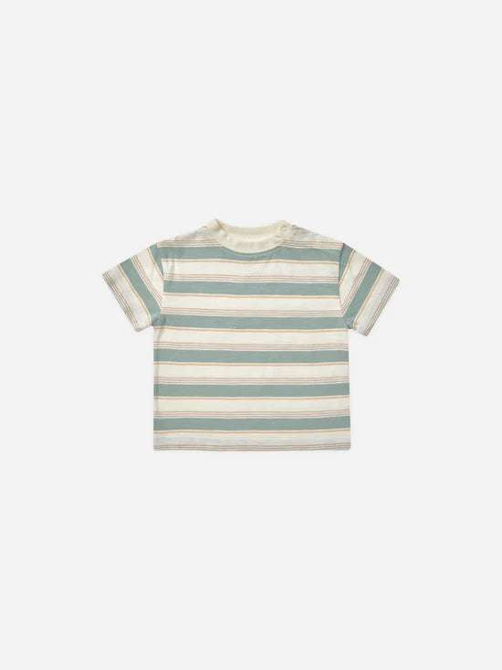 Relaxed Tee - Aqua Stripe Rylee + Cru 3-6M   [variant_option4] [variant_option5] [variant_option6] [variant_option7] [variant_option8] [variant_option9] 1