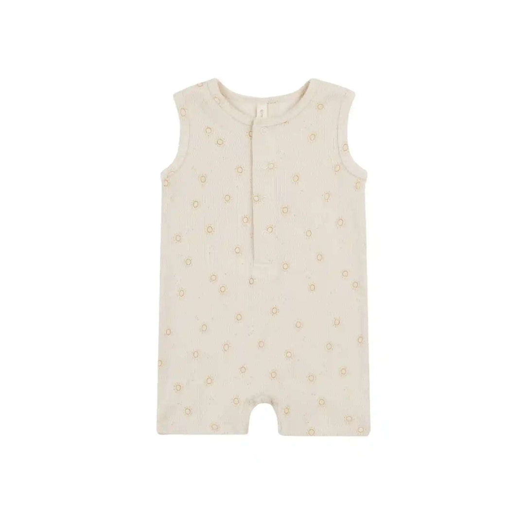 Ribbed Henley Romper- Suns Quincy Mae 0-3M   [variant_option4] [variant_option5] [variant_option6] [variant_option7] [variant_option8] [variant_option9] 1