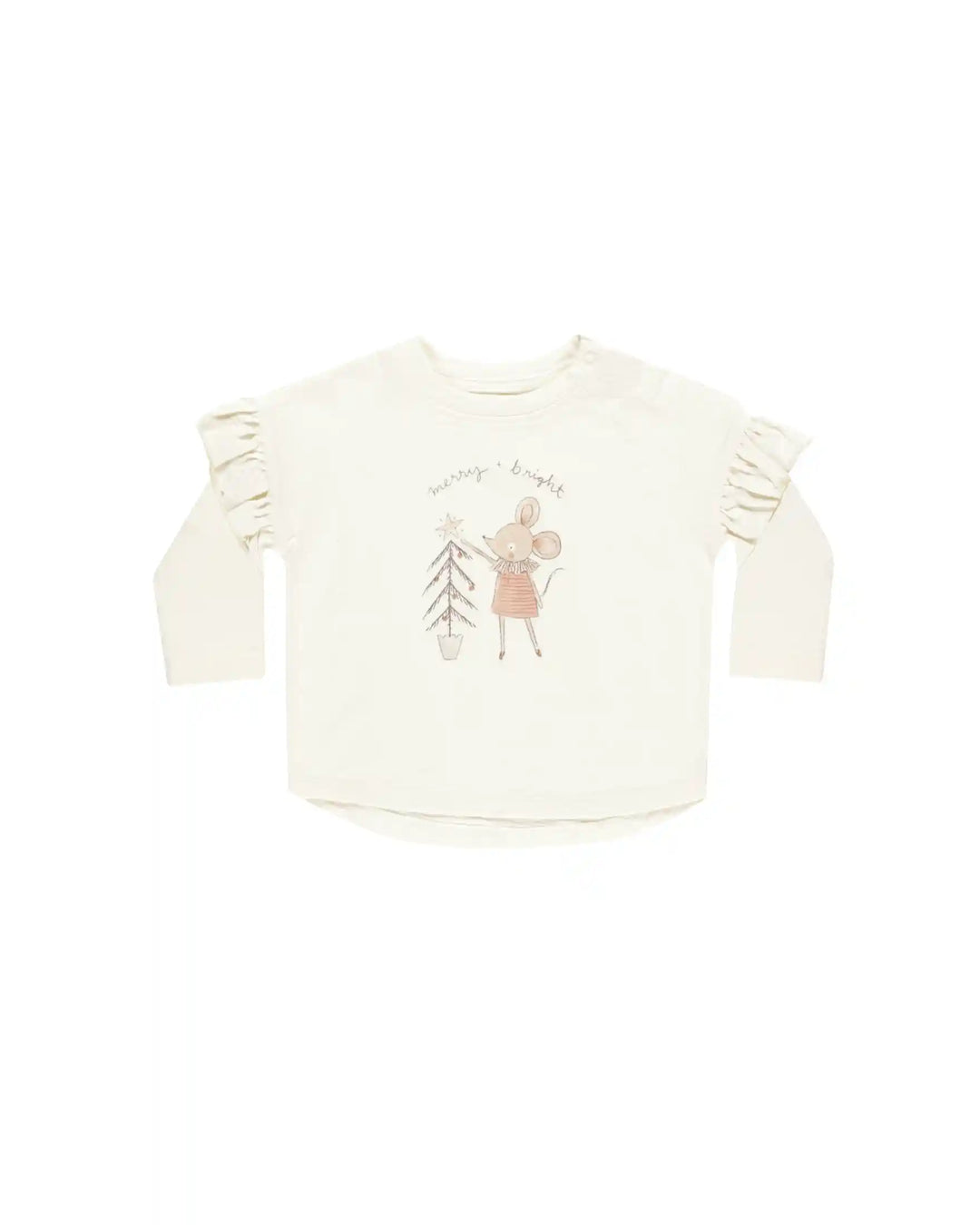 Ruffle Long Sleeve Tee - Mouse Rylee + Cru 6-12M   [variant_option4] [variant_option5] [variant_option6] [variant_option7] [variant_option8] [variant_option9] 1