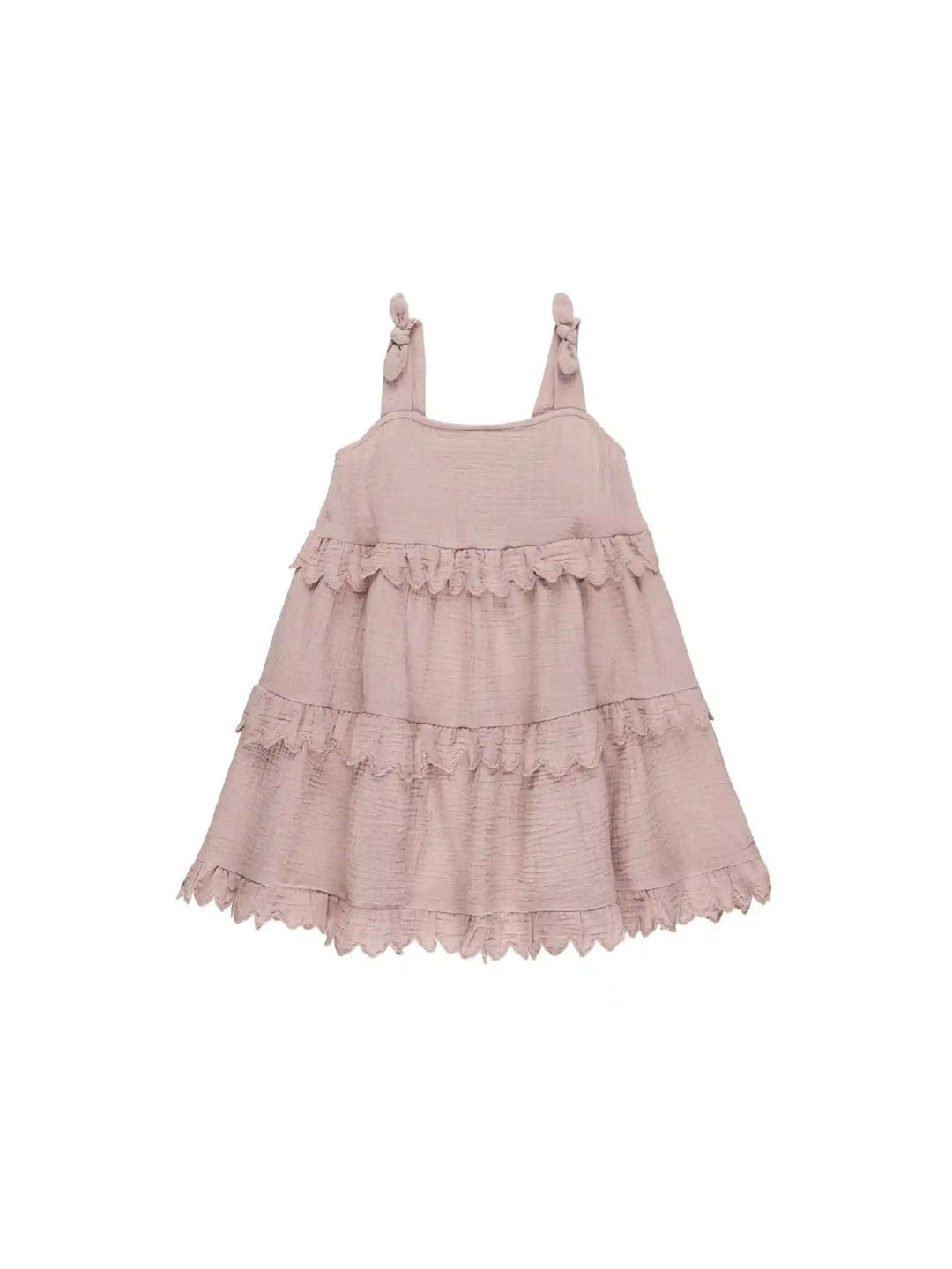 Ruffle Swing Dress- Mauve Rylee + Cru 2-3Y   [variant_option4] [variant_option5] [variant_option6] [variant_option7] [variant_option8] [variant_option9] 1