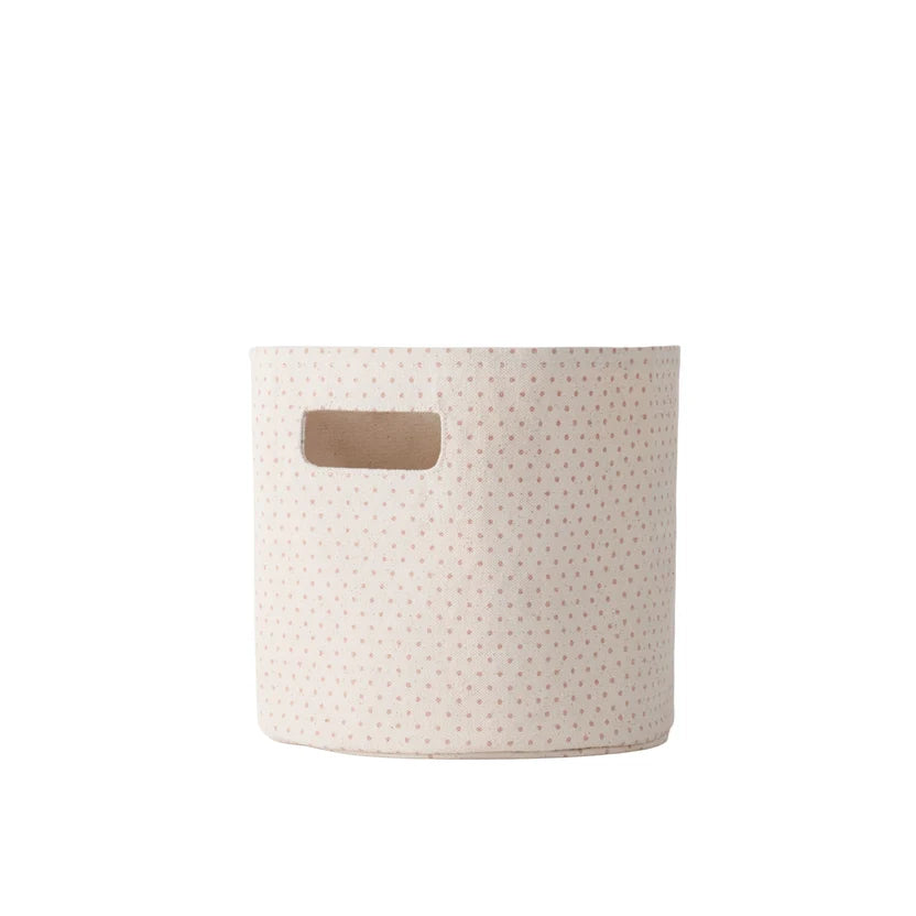 Mini Printed Basket - Pin Dot Peony