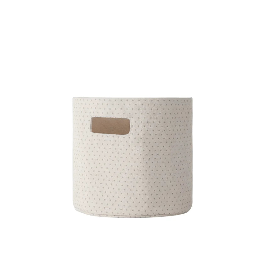 Mini Printed Basket - Pin Dot Pebble