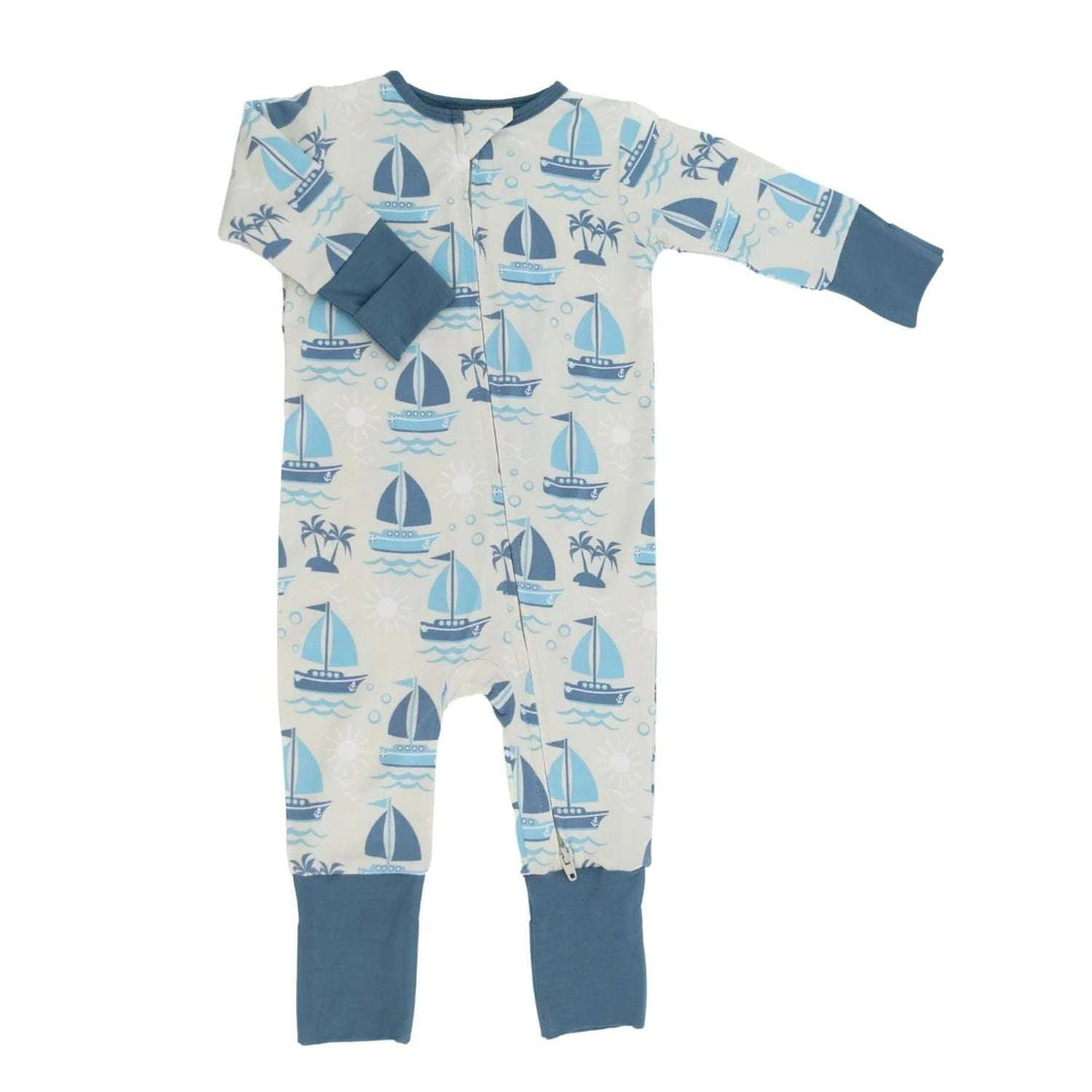 Sailboats Convertible Romper Sweet Bamboo 6-12M   [variant_option4] [variant_option5] [variant_option6] [variant_option7] [variant_option8] [variant_option9] 1