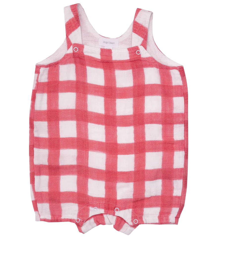 Overall Shortie Red Gingham