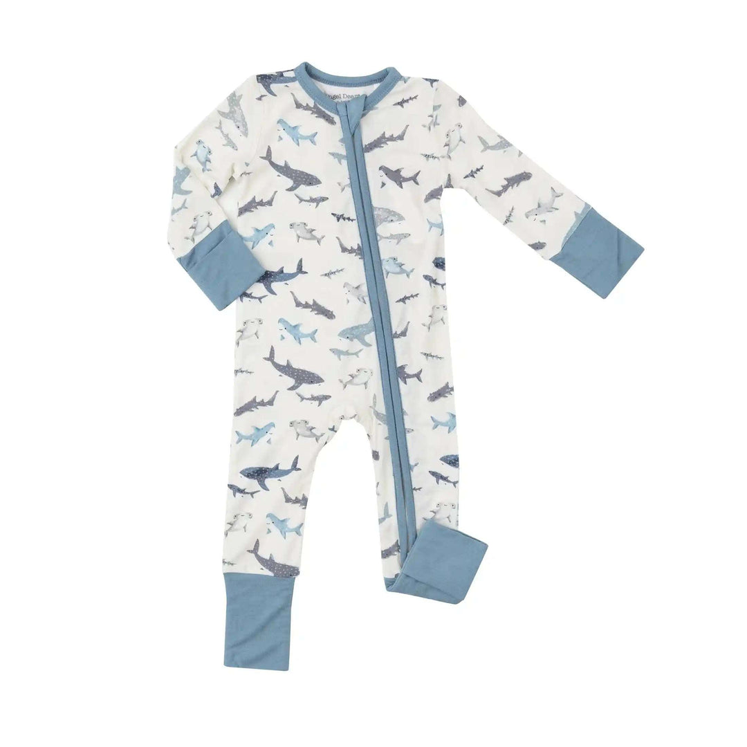 Sharks 2 Way Zipper Romper Angel Dear 0-3M   [variant_option4] [variant_option5] [variant_option6] [variant_option7] [variant_option8] [variant_option9] 1