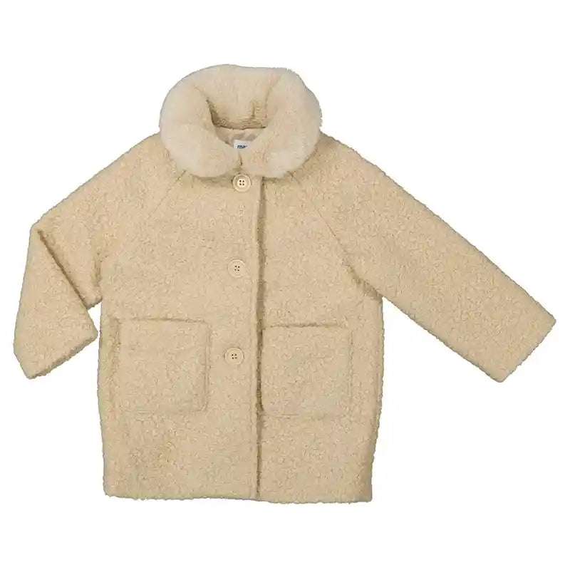 Shearling Coat Almond 4487 Mayoral 2T   [variant_option4] [variant_option5] [variant_option6] [variant_option7] [variant_option8] [variant_option9] 1