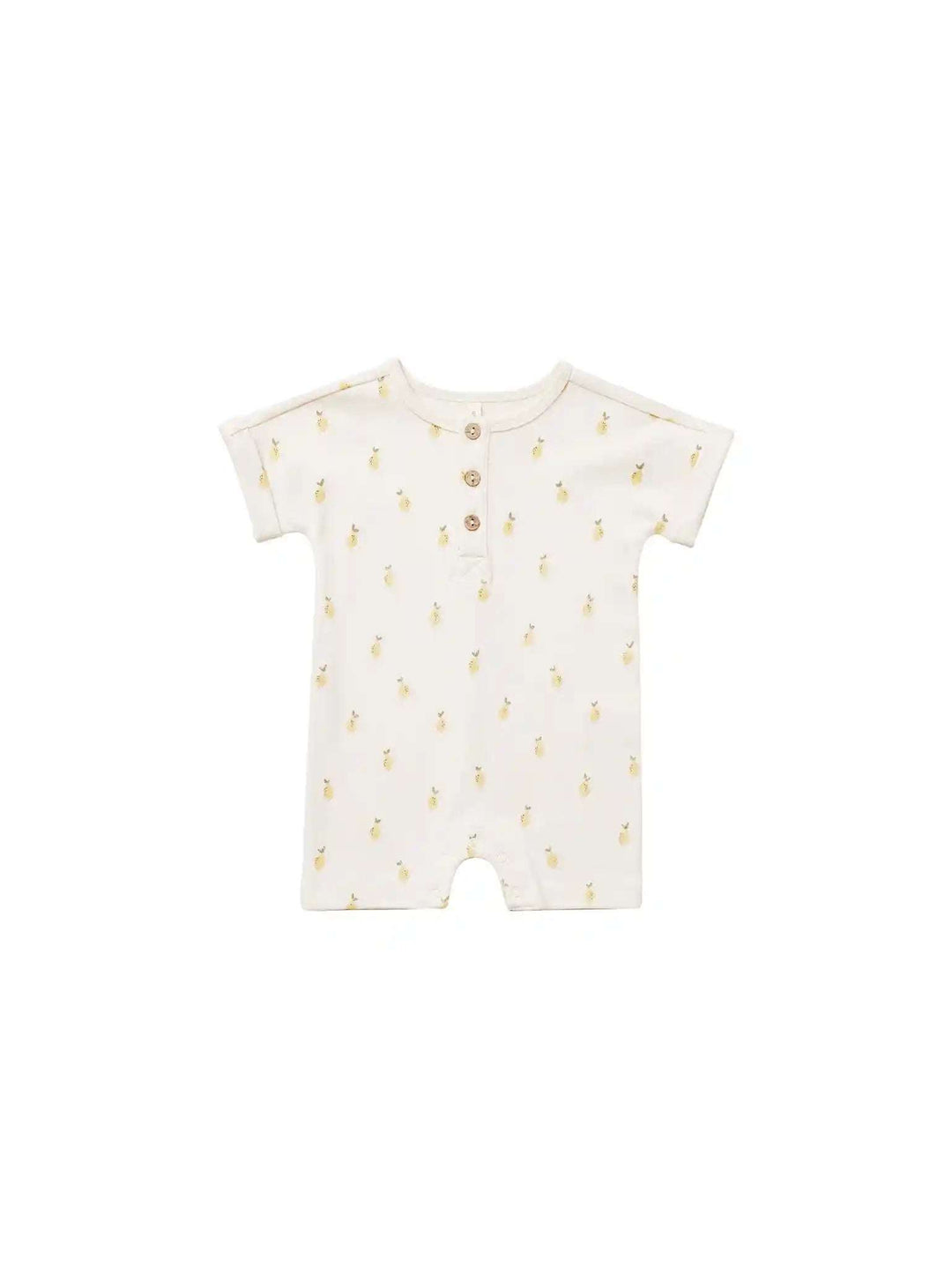 Short-Sleeve Romper - Lemons Quincy Mae 0-3M   [variant_option4] [variant_option5] [variant_option6] [variant_option7] [variant_option8] [variant_option9] 1