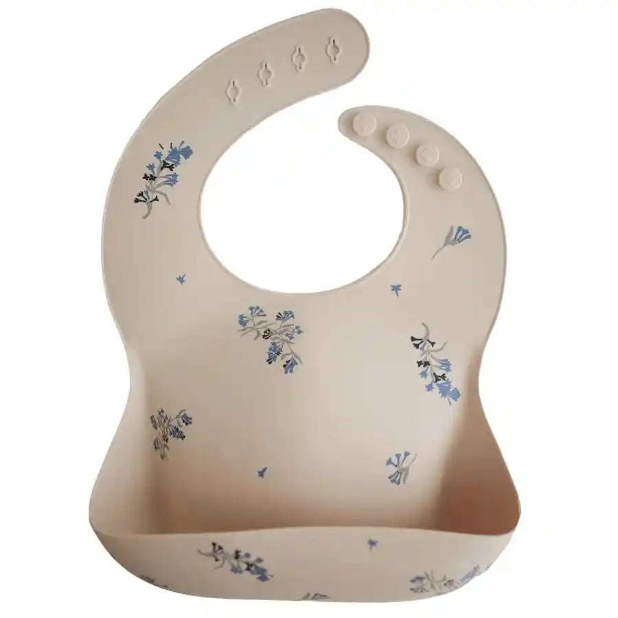 Silicone Bib- Lilac Flowers Mushie & Co    [variant_option4] [variant_option5] [variant_option6] [variant_option7] [variant_option8] [variant_option9] 1