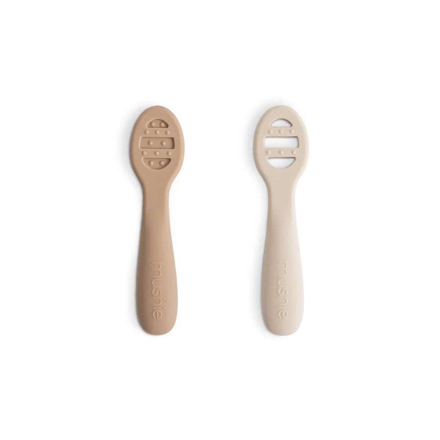 Silicone First Feeding Spoons- Natural/Shifting Sand Mushie & Co    [variant_option4] [variant_option5] [variant_option6] [variant_option7] [variant_option8] [variant_option9] 1