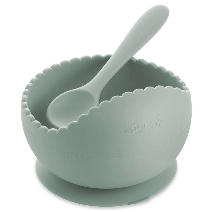 Silicone Suction Bowl + Spoon Set - Mint Ali+Oli    [variant_option4] [variant_option5] [variant_option6] [variant_option7] [variant_option8] [variant_option9] 1