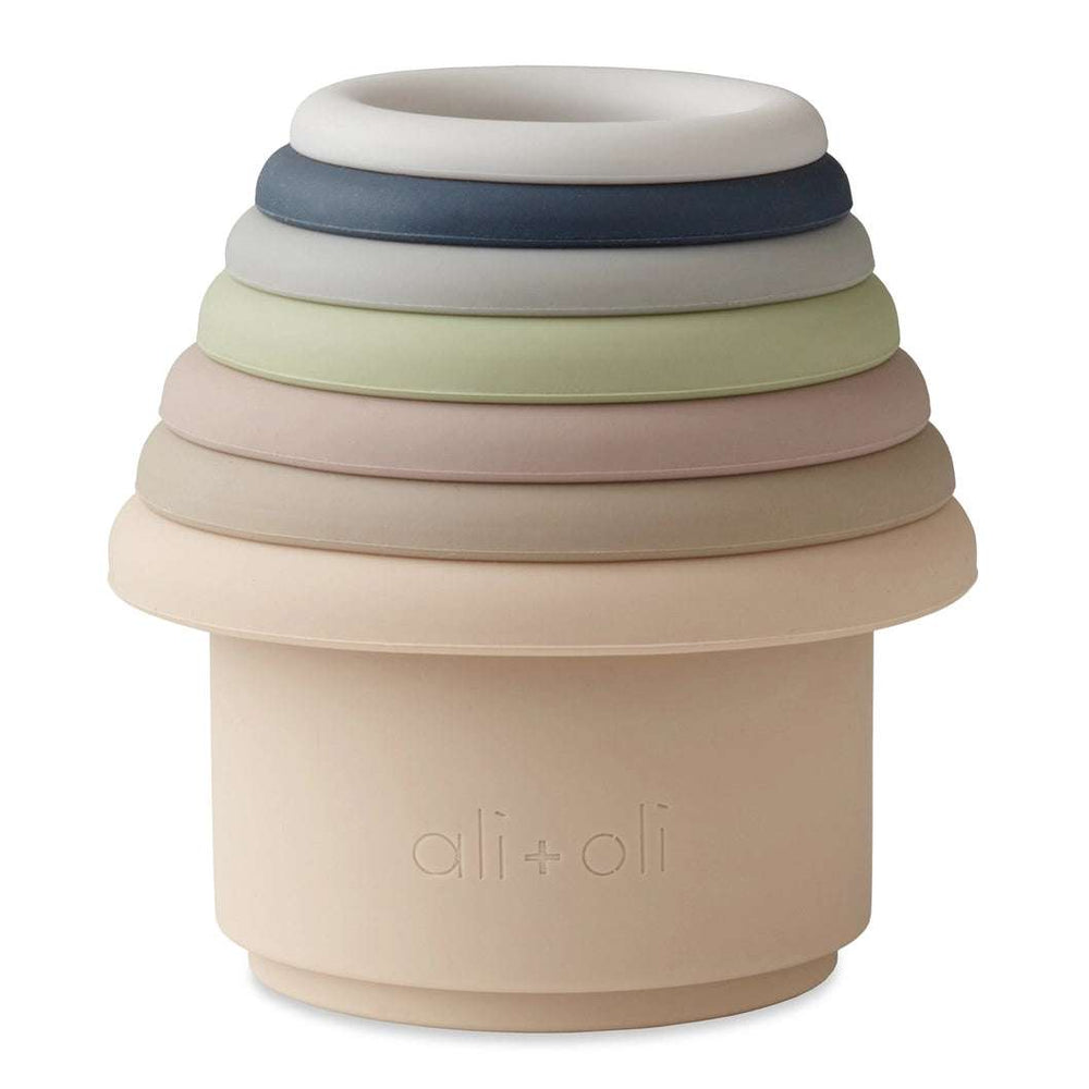 Soft Silicone Stacking Cups Toy - Solid Ali+Oli    [variant_option4] [variant_option5] [variant_option6] [variant_option7] [variant_option8] [variant_option9] 2