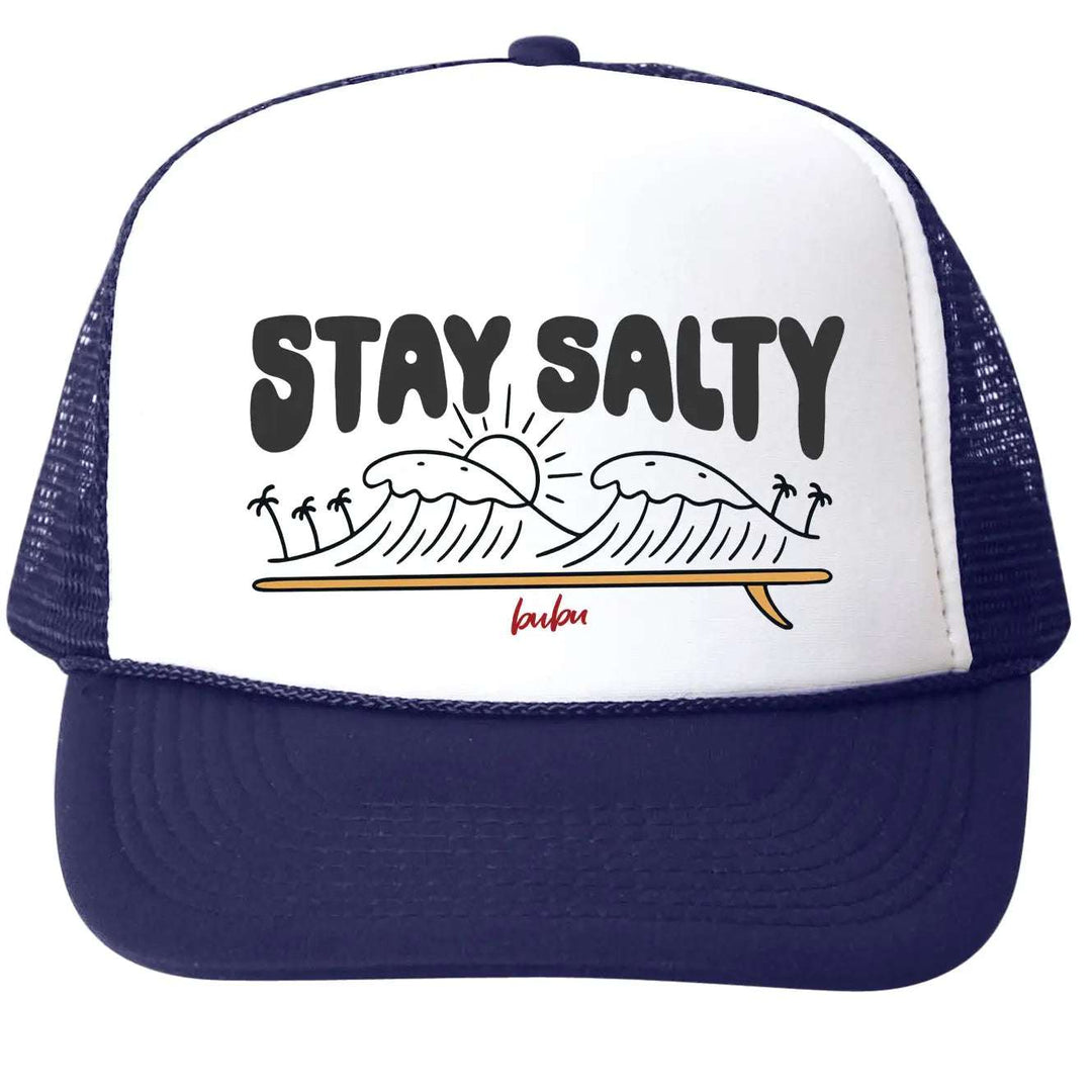 Stay Salty Trucker Hat Navy Bubu hats Baby   [variant_option4] [variant_option5] [variant_option6] [variant_option7] [variant_option8] [variant_option9] 1