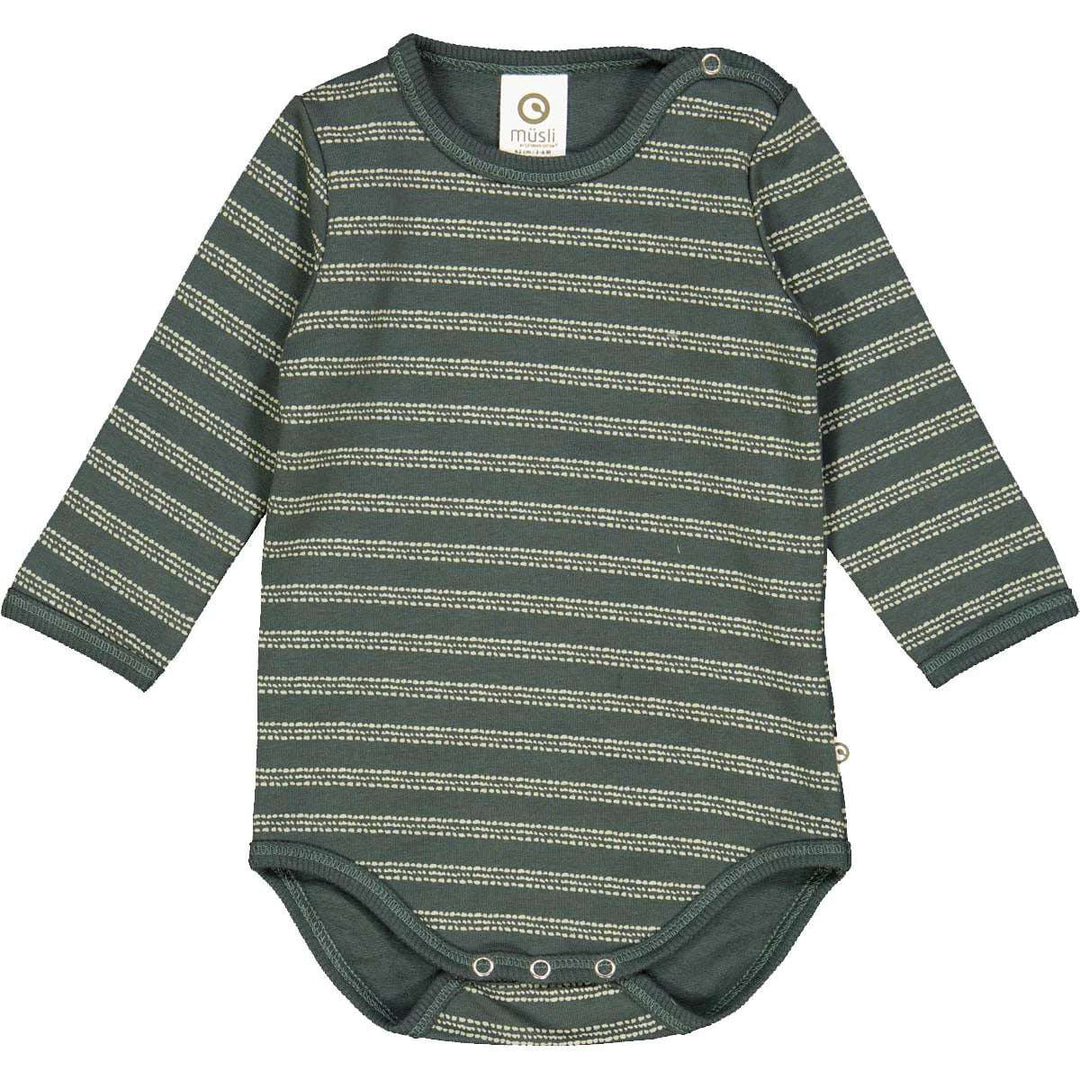 Stripe Bodysuit - Balance Green Green Cotton 0-3M   [variant_option4] [variant_option5] [variant_option6] [variant_option7] [variant_option8] [variant_option9] 1