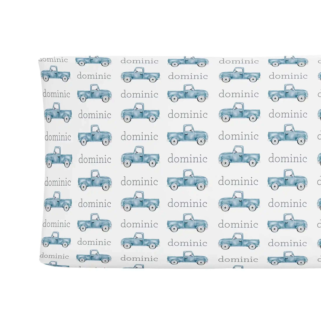 Sugar + Maple Changing Pad Cover - Truck Blue Sugar + Maple    [variant_option4] [variant_option5] [variant_option6] [variant_option7] [variant_option8] [variant_option9] 1