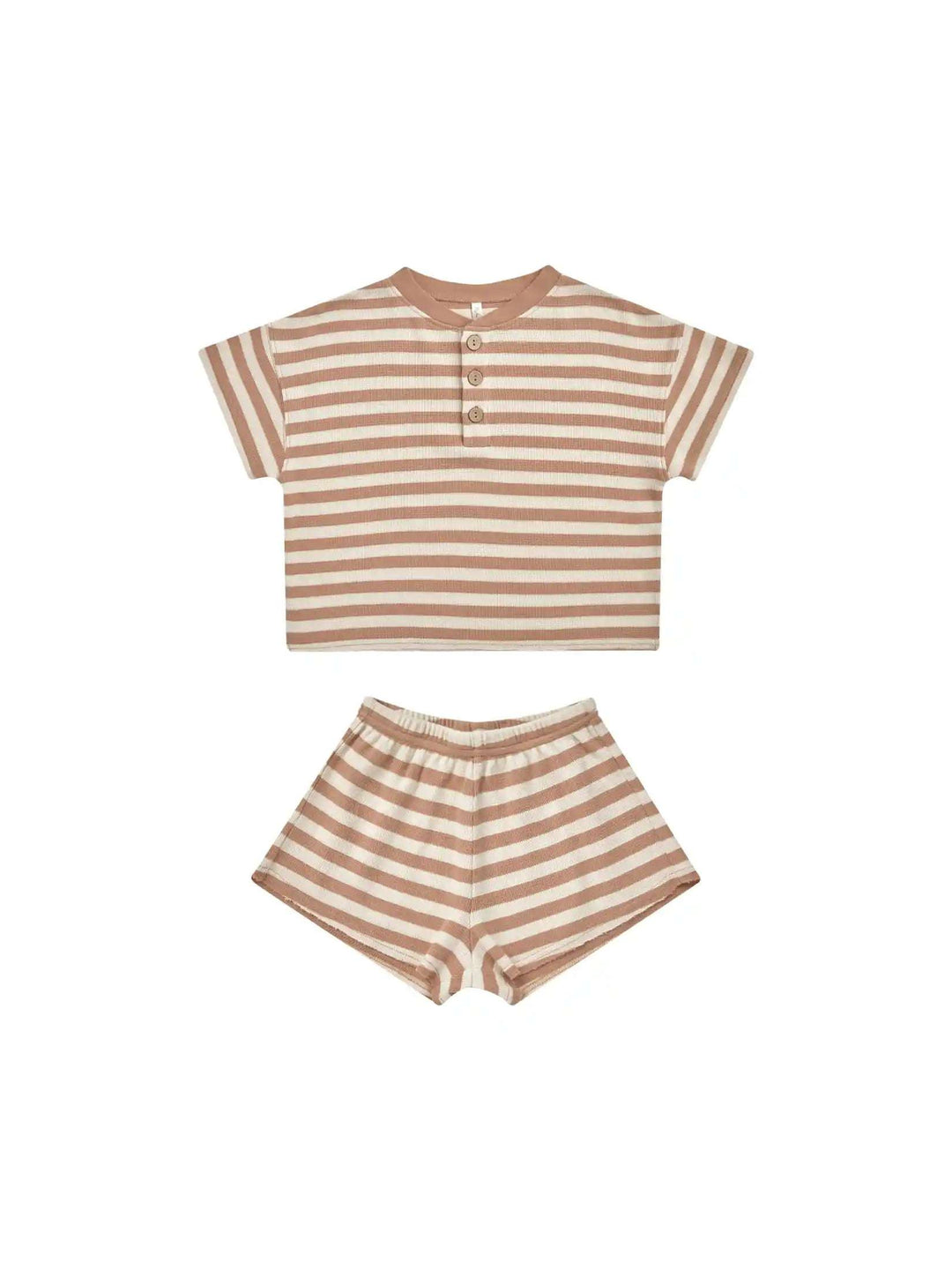 Summer Waffle Set- Clay Stripe Rylee + Cru 6-12M   [variant_option4] [variant_option5] [variant_option6] [variant_option7] [variant_option8] [variant_option9] 1