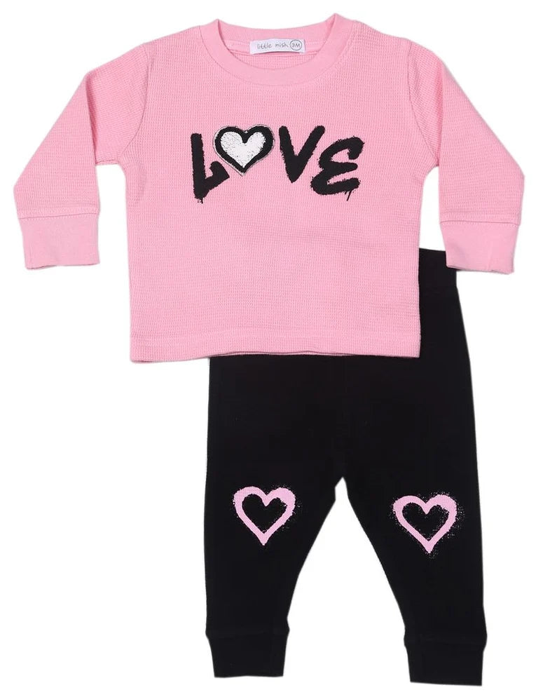Graffiti Heart Set Pink
