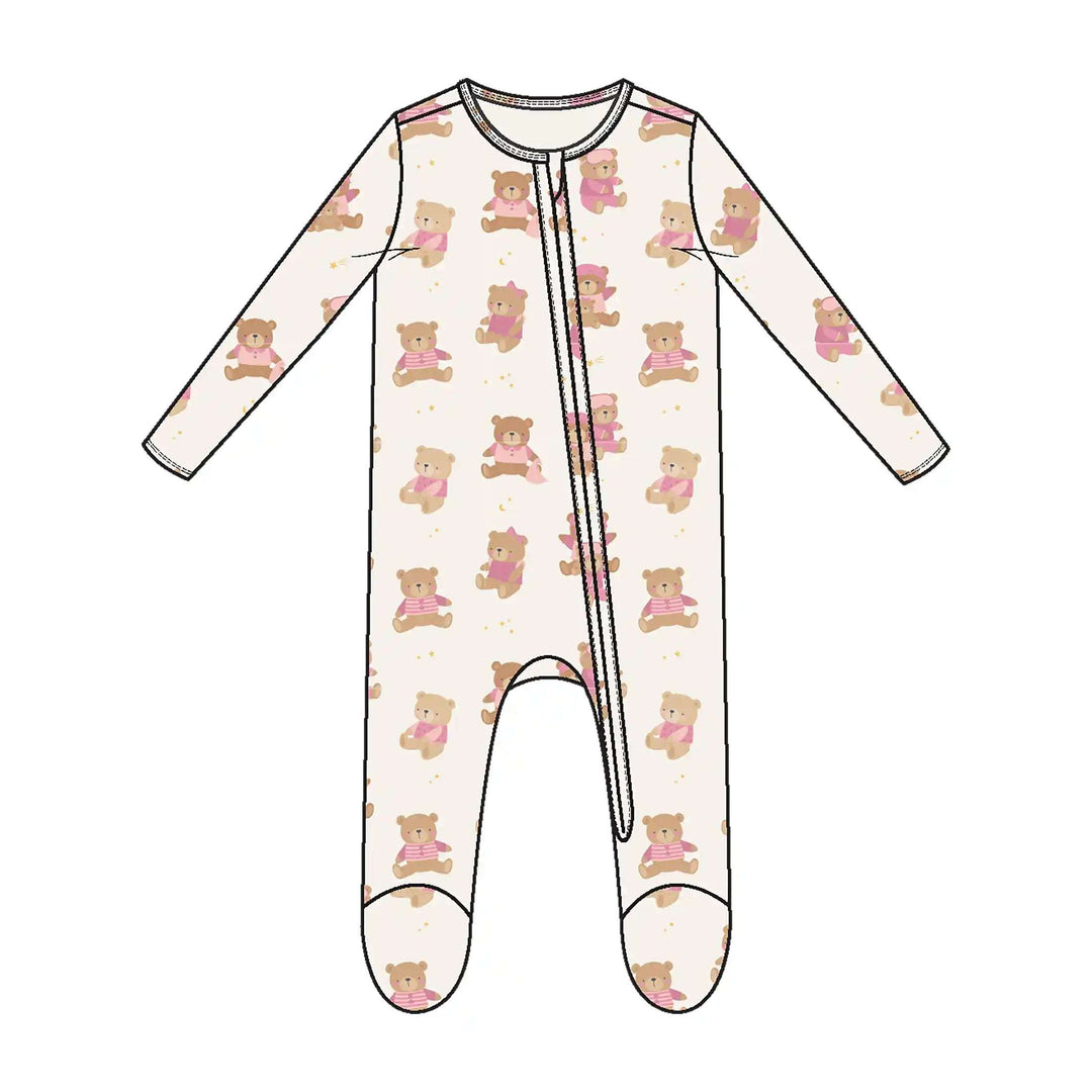 Teddy Bears Pink 2 Way Zipper Footie Angel Dear NB   [variant_option4] [variant_option5] [variant_option6] [variant_option7] [variant_option8] [variant_option9] 1