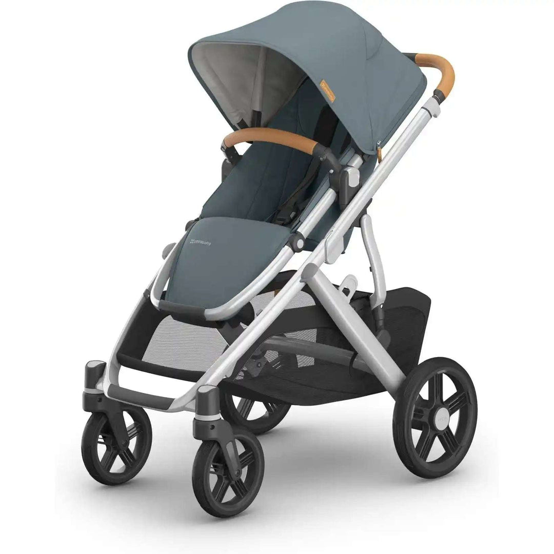 UPPAbaby Vista V3 Stroller UPPAbaby Callum (Stone Blue | Silver Frame | Sand Leather)   [variant_option4] [variant_option5] [variant_option6] [variant_option7] [variant_option8] [variant_option9] 1