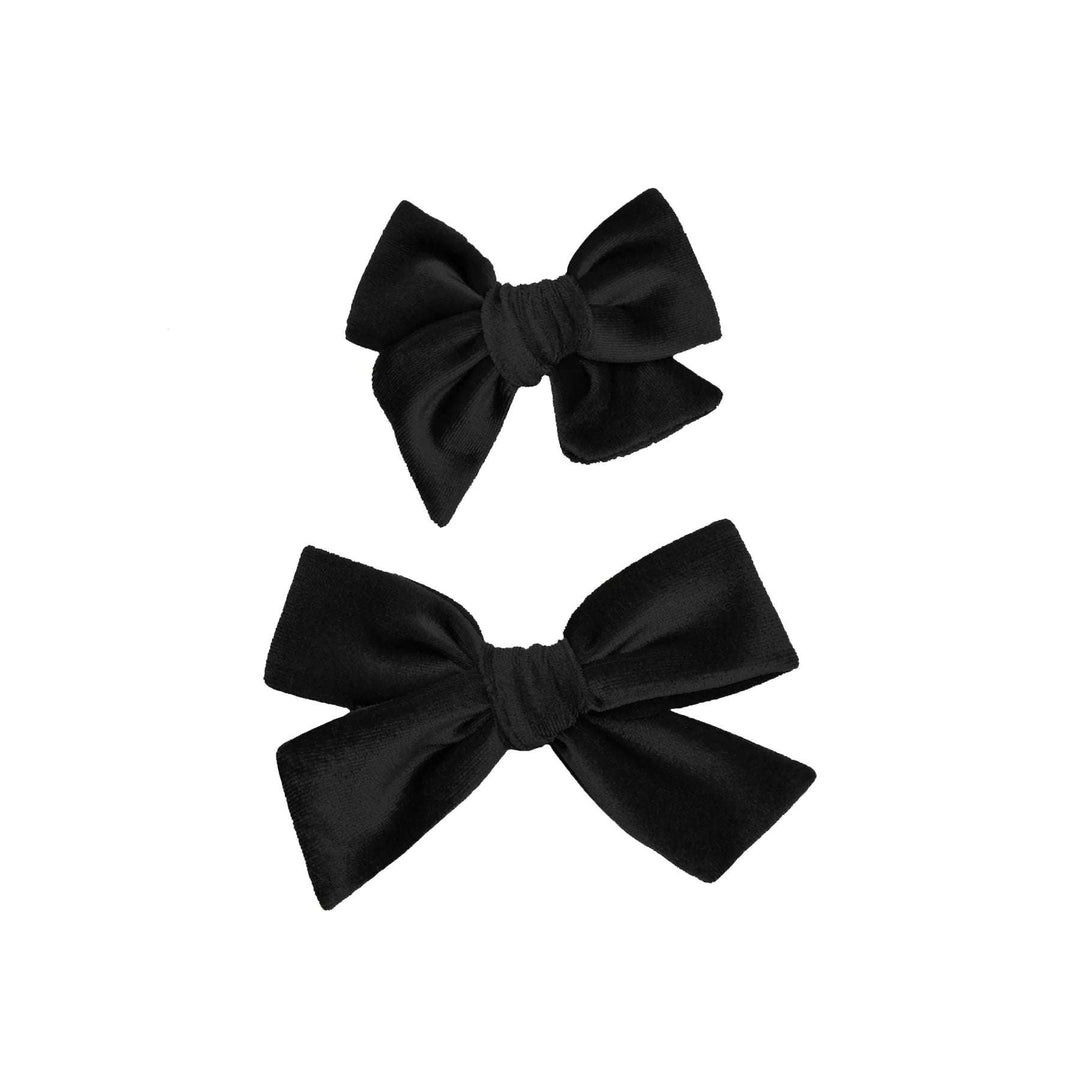 Velvet Bow Clip - Black Lou Lou and Company Small   [variant_option4] [variant_option5] [variant_option6] [variant_option7] [variant_option8] [variant_option9] 1