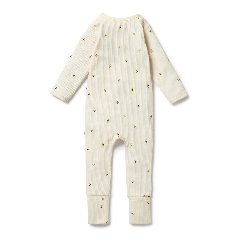 Bee Mine Organic Zipsuit with Feet