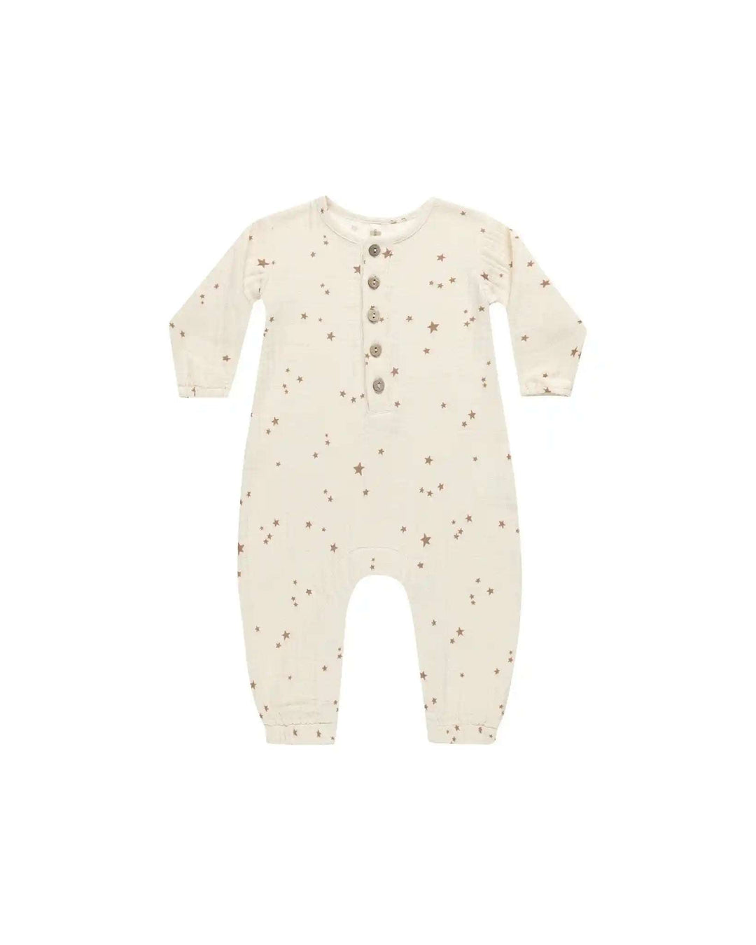 WOVEN JUMPSUIT || STARS Quincy Mae 0-3M   [variant_option4] [variant_option5] [variant_option6] [variant_option7] [variant_option8] [variant_option9] 1