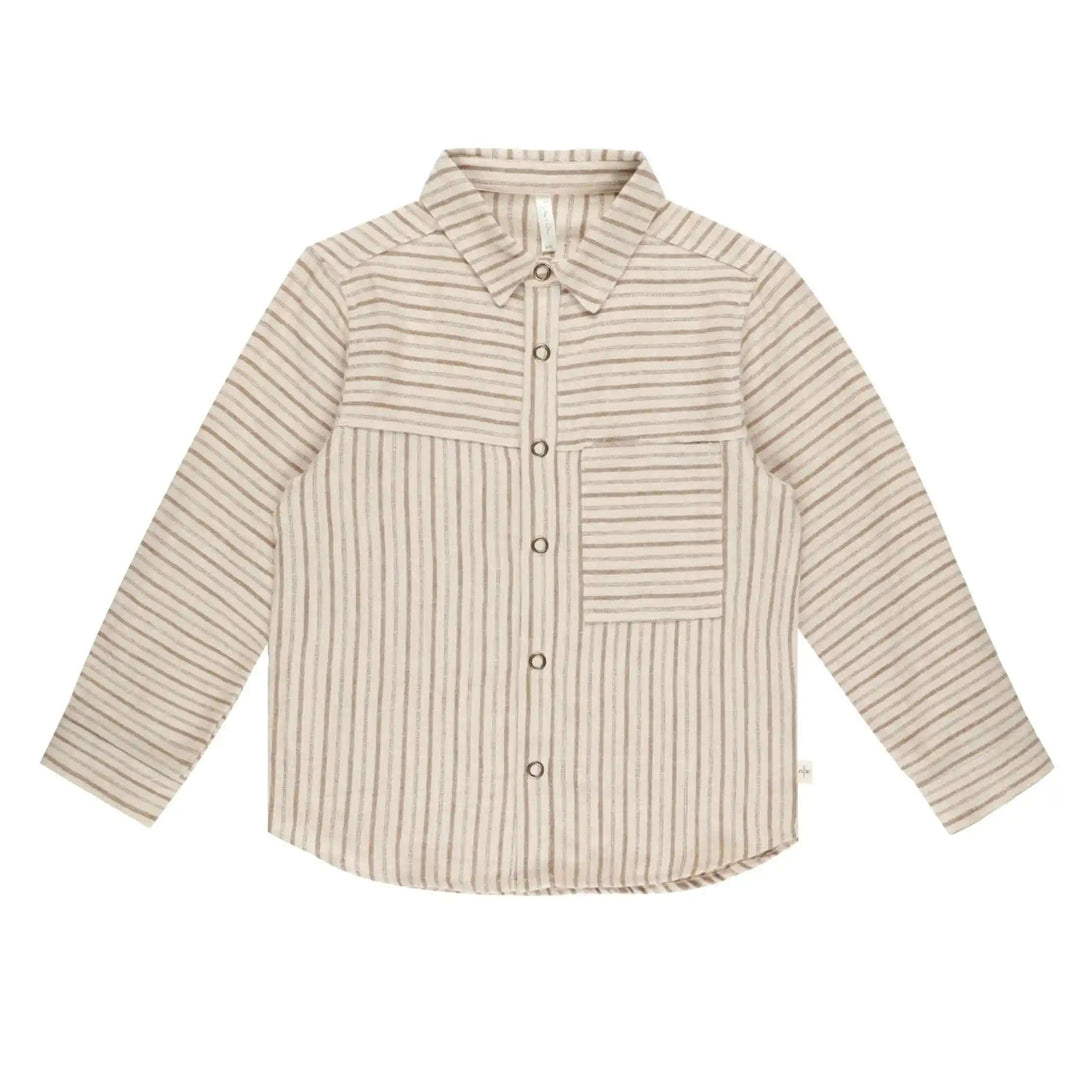 Walker Shirt - Saddle Pinstripe Rylee + Cru 12-18M   [variant_option4] [variant_option5] [variant_option6] [variant_option7] [variant_option8] [variant_option9] 1