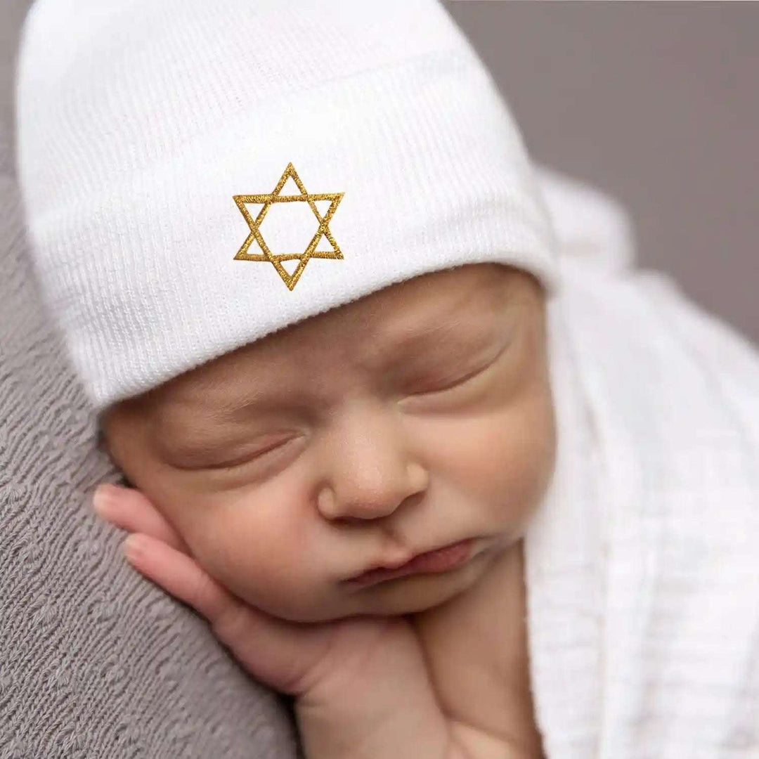 White Star of David Beanie Ilybean Newborn   [variant_option4] [variant_option5] [variant_option6] [variant_option7] [variant_option8] [variant_option9] 1