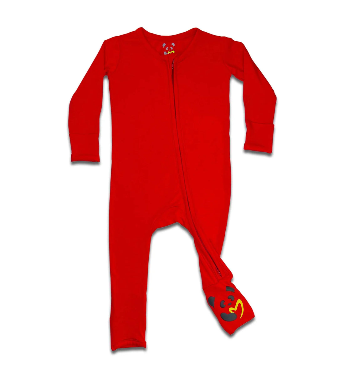 Winterberry Red Bamboo Convertible Footie × 2