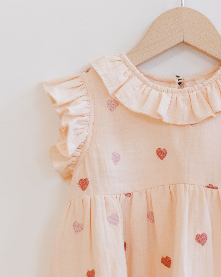 Charlotte Dress - Heart Embroidery