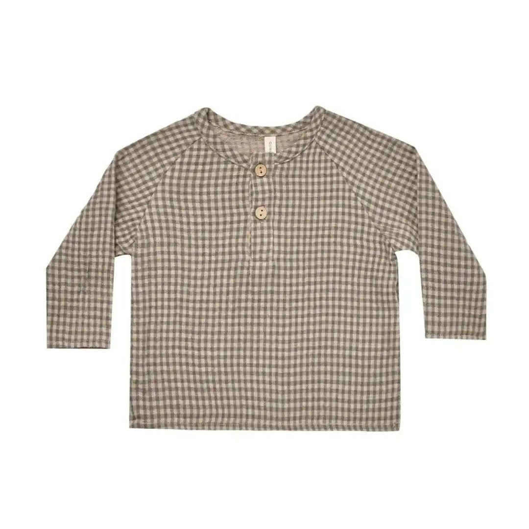 Zion Shirt | Forest Micro Plaid Quincy Mae 3-6M   [variant_option4] [variant_option5] [variant_option6] [variant_option7] [variant_option8] [variant_option9] 1