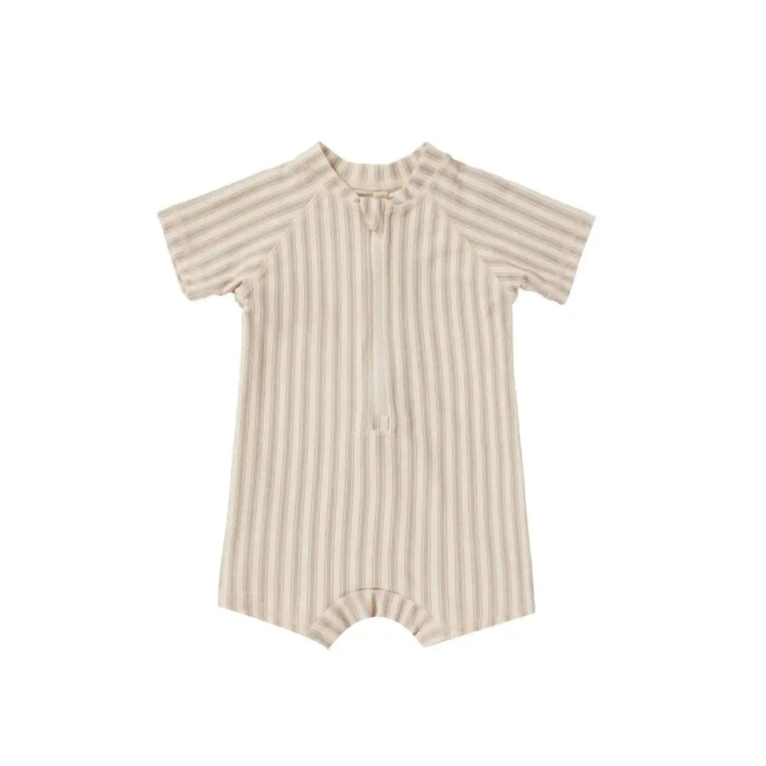 Zip Rashguard One-Piece- Vintage Stripe Quincy Mae 0-3M   [variant_option4] [variant_option5] [variant_option6] [variant_option7] [variant_option8] [variant_option9] 1