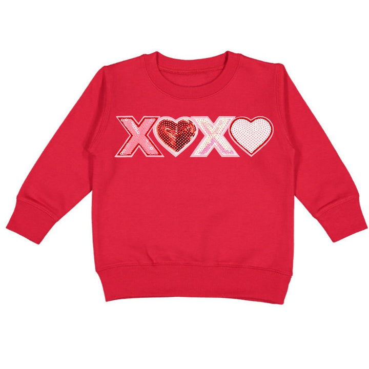 Xoxo Sequin Patch Valentine's Day Sweatshirt