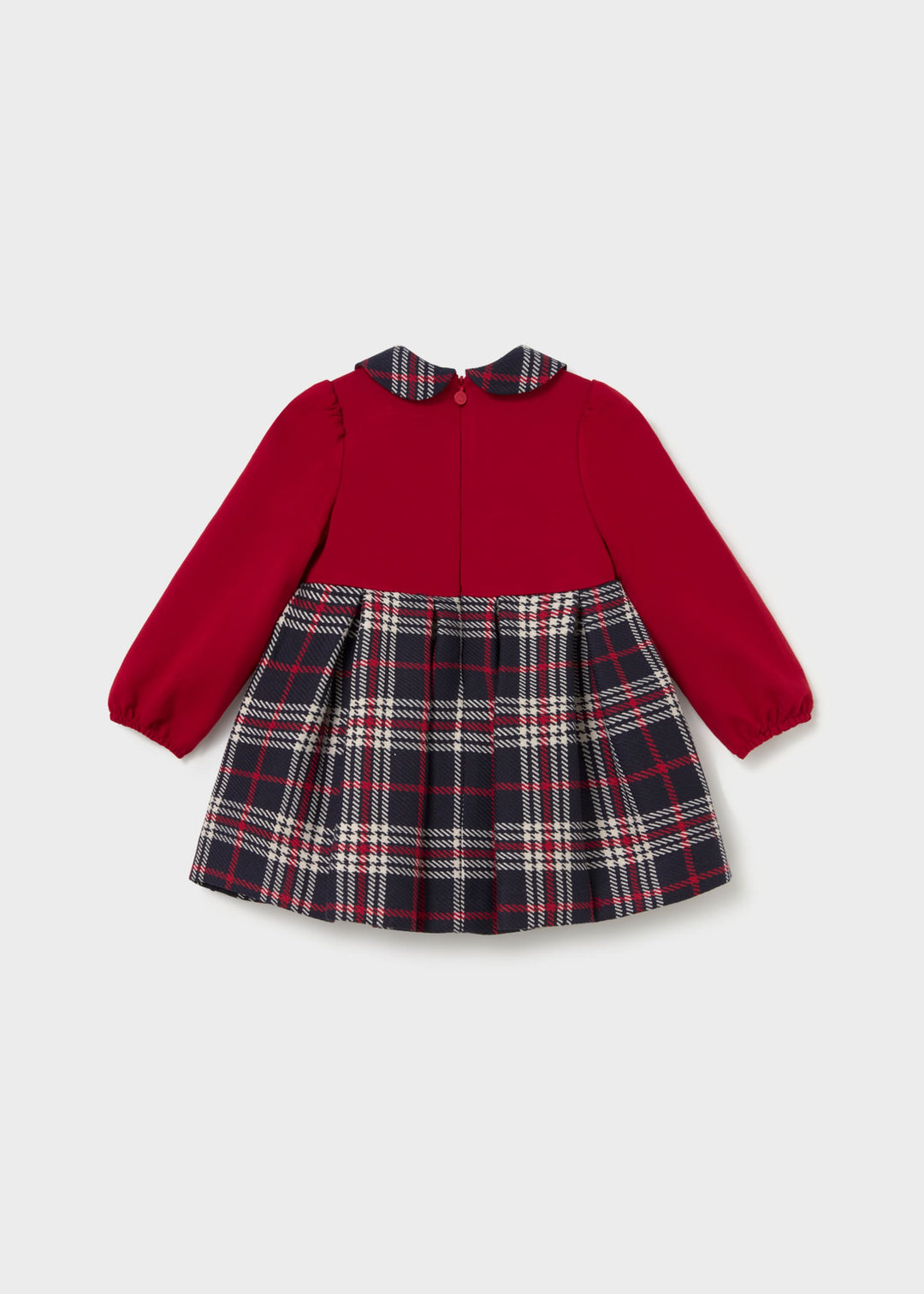Mayoral Baby Check Combo Dress in Red