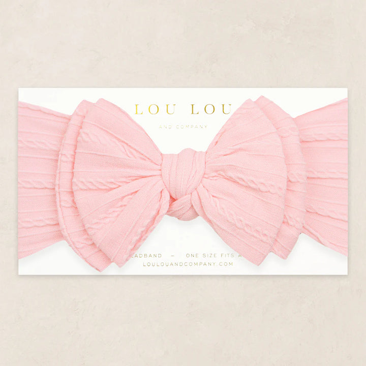 Cable Knit Headband - Baby Pink
