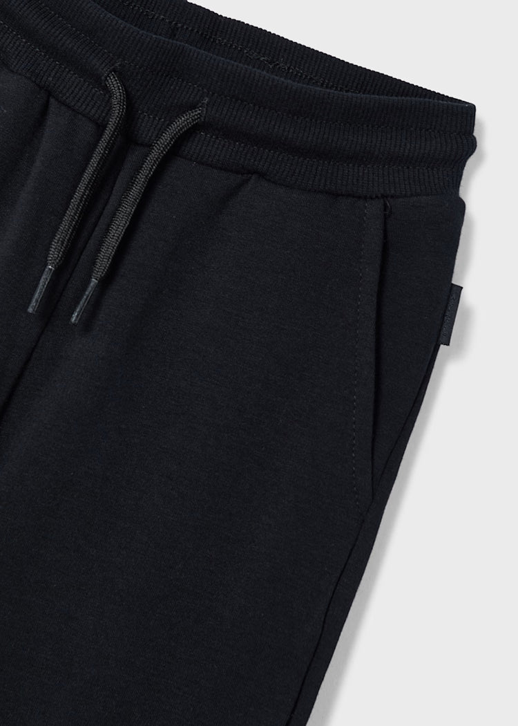 Basic Cuffed Fleece Trousers 725 Black