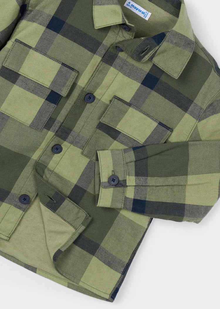 Checked Overshirt 4123 Olive